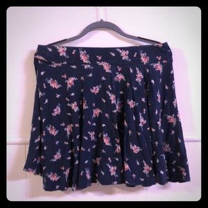 Tight floral mini skirt